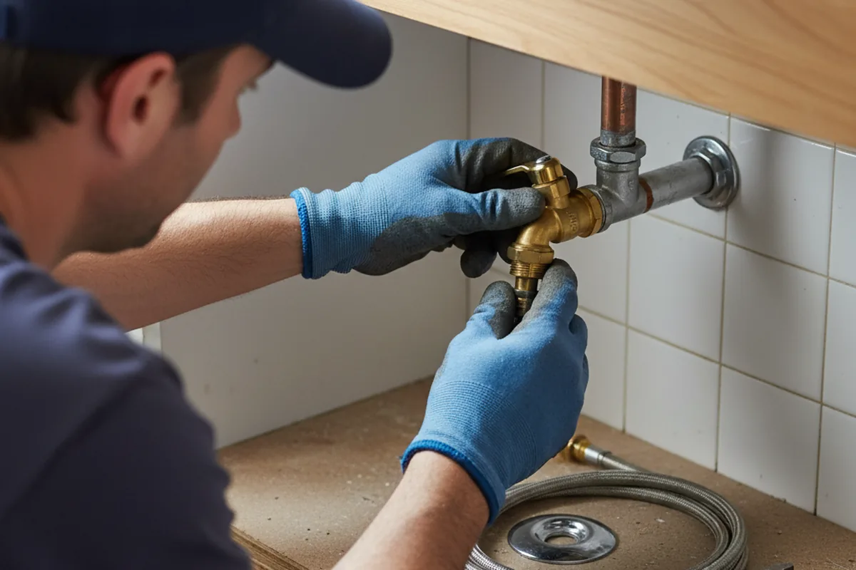 Shutoff valve and fitting work during Faucet and Fixture Repair in Bishopville